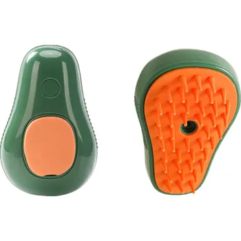 Kosmetika pro psa Parní kartáč pro kočky a psy Parní hřeben pro psy Kartáč s párou pro kočky Masážní parní kartáč 10 x 6,5 cm zelená