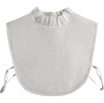 Kravata Falešný límec pro ženy stojatý skládaný Odnímatelný límeček Elegantní dekorativní límec ke svetru halence šatům Módní doplněk bílá