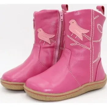 Dívčí kozačky Dívčí zimní kozačky s ptáčkem růžová 28