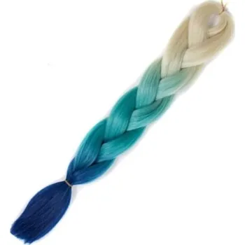 Kanekalonové vícebarevné copánky 60 cm 38