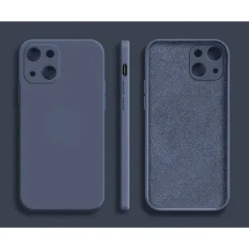 Pouzdro na mobilní telefon Silikonový ochranný kryt na iPhone 15 Pro šedá