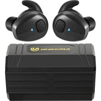 Sportovní střelba Airsoftová bezdrátová sluchátka do uší YHKEMA EB10 Bluetooth Elektronická ochrana sluchu Protihluková izolace NRR22 Výdrž 8-13 hodin Powerbanka černá