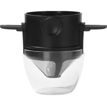 Příslušenství pro přípravu kávy Přenosný filtr na kávu černá