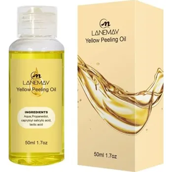 Exfoliační žlutý peelingový olej 50 ml Bělící sérum na tmavou pleť 100% organický olej Péče o pokožku Obnova pleti