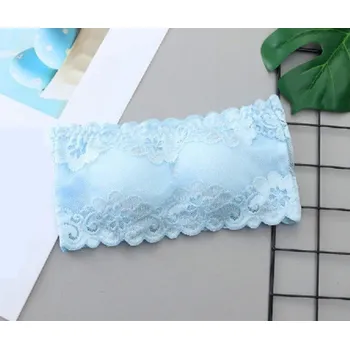 Dívčí krajková bralette podprsenka světle modrá