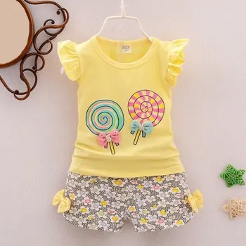 Dívčí oblečení Dívčí tričko a kraťasy L1085 6-12 měsíců H