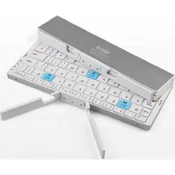 Skládací bezdrátová klávesnice s myší stříbrná