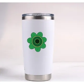 Termohrnek Termohrnek s květinou bílá S