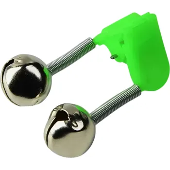 Signalizátor záběru Rybářská rolnička s plastovým zeleným klipem na prut 5 ks Hlásič záběru Zvukový signalizátor pro rybolov Snadné upevnění Pevné držení na prutu