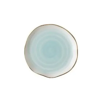 Talíř Porcelánový talíř C159 tyrkysová S