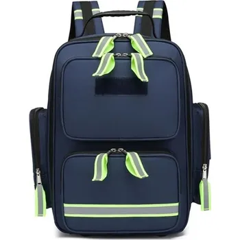turistický batoh Multifunkční batoh lékárnička prázdná 41x29x20 cm Zdravotnický batoh s reflexními prvky Voděodolný Oxford na první pomoc outdoor tmavě modrá