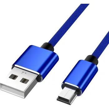 Datový kabel Propojovací kabel USB na Mini USB-B M/M 1 m K1037 modrá