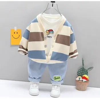 Chlapecký svetr, tričko a kalhoty L1610 6-12 měsíců A