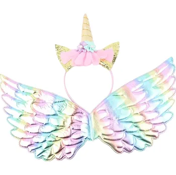 Karnevalová maska Dětská křídla jednorožce s čelenkou 6