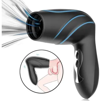 Vibrátor Pánský automatizovaný masturbátor se sáním a vibracemi ve tvaru fénu 16x12x6,5 cm diskrétní balení