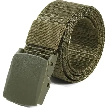 Opasek Pánský nylonový opasek s plastovou přezkou 120 x 3,7 cm Nastavitelný pracovní pásek Lehký odolný pásek pro každodenní nošení zelená