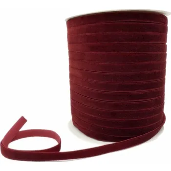 Balící papír Stuha 10 mm 4,6 m sametová Luxusní dekorační stužka Ozdobná stuha na dárky Kreativní tvoření Svatební dekorace Ruční práce Vánoční aranžmá vínová