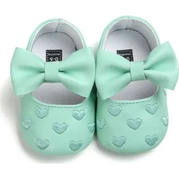 Dívčí bačkory Dívčí kožené capáčky zelená 6-12 měsíců