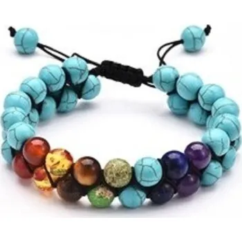 Náramek Stahovací náramek z korálků H235 tyrkysová