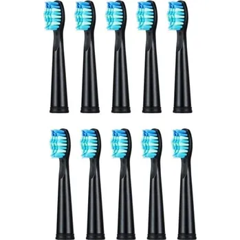 Péče o chrup Náhradní hlavice na zubní kartáček Seago 10 ks černá