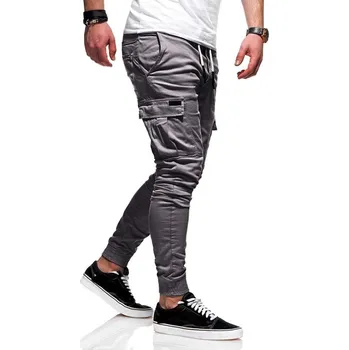 Pánské kalhoty Pánské cargo kalhoty F1470 tmavě šedá S