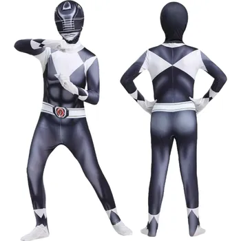 Karnevalová maska Superhrdinský kostým Halloweenský kostým Karnevalový kostým pro děti i dospělé Superhrdinská kombinéza černá 16
