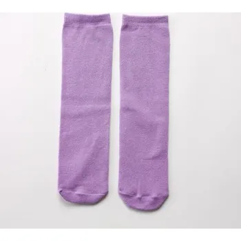 Dívčí oblečení Dětské jednobarevné podkolenky fialová