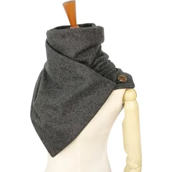 Šála Jednobarevná šála s bočním zapínáním tmavě šedá