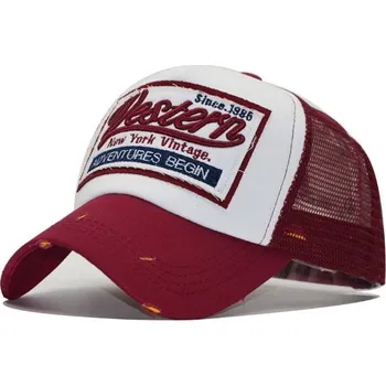 Kšiltovka Trucker kšiltovka s nápisem T166 vínová