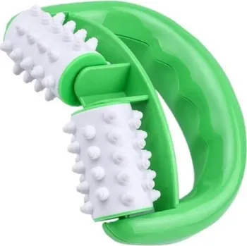 Masážní přístroj Ruční masážní váleček proti celulitidě Akupresurní masáž na ruce, nohy, břicho, stehna a hýždě Masážní pomůcka na bolavé, napjaté svaly 15 x 10 x 2 cm zelená