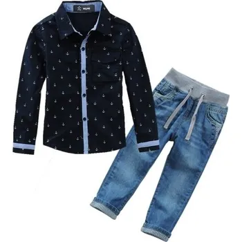 Chlapecká košile a kalhoty L1700 tmavě modrá 10