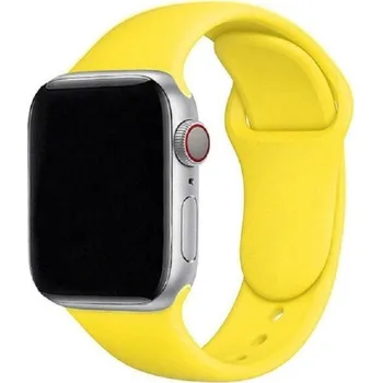 Příslušenství k chytrým hodinkám Silikonový řemínek pro Apple Watch 42 mm / 44 mm / 45 mm velikost M-L žlutá