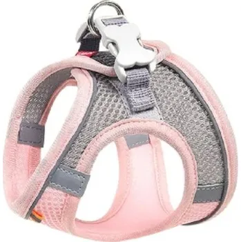 Obojek pro psa Reflexní postroj pro malé&nbsp;psy Prodyšná vesta pro domácí mazlíčky Kšíry odolné proti útěku Nastavitelný postroj pro psy 1,5 - 2,5 kg růžová