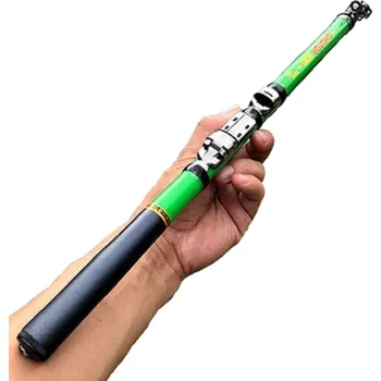 Rybářský prut Teleskopický rybářský prut 1,5 m zelená