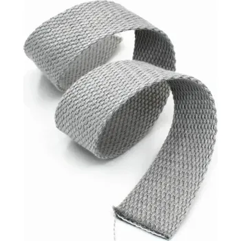 Upínací popruh Bavlněno-polyesterový popruh 25 mm 4 m Pevný pás 1,3 mm silný Odolný materiál Vysoká nosnost Univerzální použití Šití, výroba, upevnění, outdoor šedá