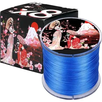Japonský pletený rybářský vlasec 300 m 0,16 mm 12,7 kg Odolná splétaná rybářská šňůra na mořský i sladkovodní rybolov Vysoce pevná a pružná pletená šňůra s hladkým povrchem modrá