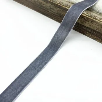 Balící papír Stuha 6 mm 4,6 m sametová Dekorační stužka Jemná sametová stuha na balení dárků Svatební výzdoba Ruční práce Kreativní tvoření Ozdobná stuha šedá