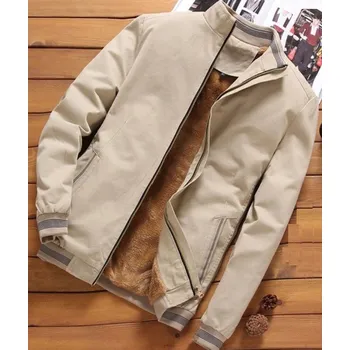 Pánská zimní fleecová bunda A2791 béžova XL