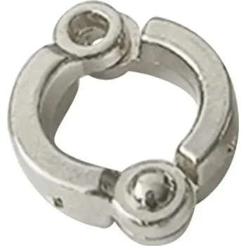 Hračka pro ptáka Barevný kovový kroužek 12 mm na nohy ptáků Identifikační klip z slitiny pro kroužkování holubů, papoušků a drůbeže stříbrná