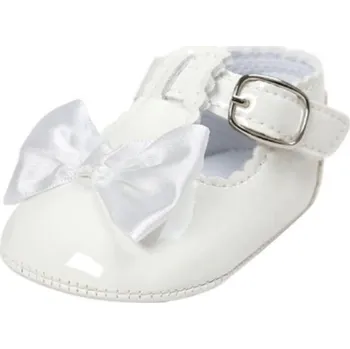 Dívčí bačkory Dívčí lakované capáčky bílá 0-6 měsíců