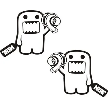 Samolepicí dekorace na vozidlo Vtipná samolepka na auto 2 ks černá