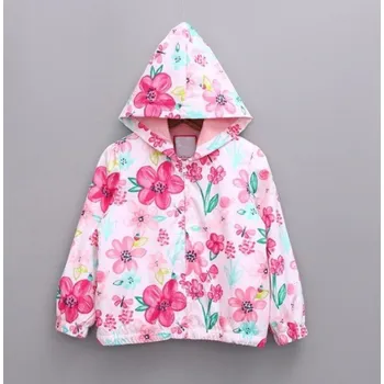 Dívčí bunda Dívčí jarní/podzimní bunda s květinami 2