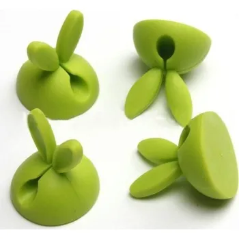 kabelová chránička Fixační klip na kabel 4 ks zelená