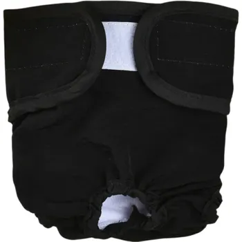 Obleček pro psa Hárací kalhotky pro feny Velikost M Nastavitelný obvod pasu 35-45 cm Ochranné kalhotky Pratelné Hygienické kalhotky pro psa černá
