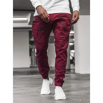 Pánské kalhoty Pánské kalhoty F1546 tmavě červená L