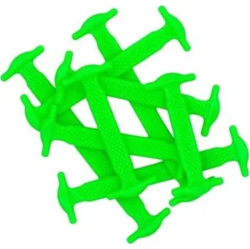 Tkaničky do bot Silikonové tkaničky bez zavazování 16 ks zelená
