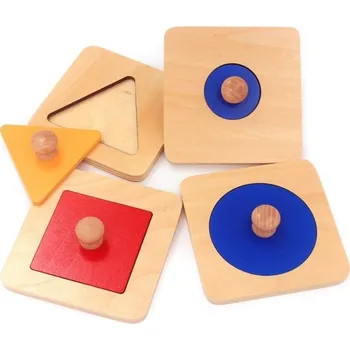 Dřevěná hračka Dřevěné skládačky 4 ks