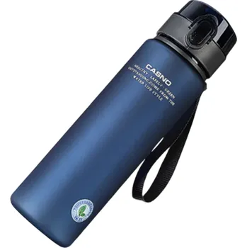 Láhev Láhev na vodu 700 ml Sportovní hydratační lahev s nepropustným víčkem Lehká plastová láhev na pití Ergonomický design Široké hrdlo Snadné čištění tmavě modrá