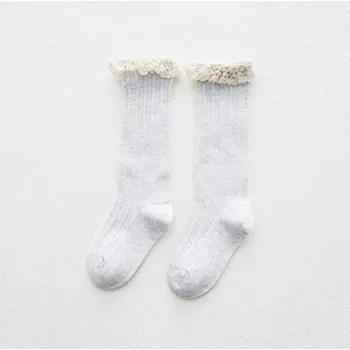 Dívčí oblečení Dívčí ponožky s volánky šedá 3-5 let