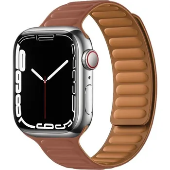 Silikonový řemínek pro Apple Watch 42 mm / 44 mm / 45 mm T855 hnědá